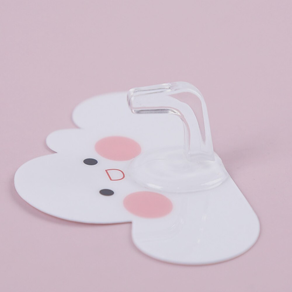 Gancho para puerta estilo lindo, 4 unidades por juego, gancho adhesivo sin costuras, gancho adhesivo fuerte en forma de nube, triangulación de envíos para Cocina