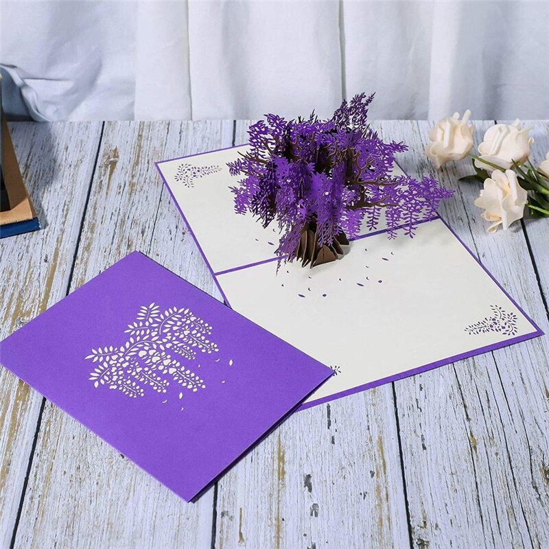 Fogtail 3D Trees Shape Pop-Up Greeting Cards For Valentine's Day Year Mother's Day Birthday Girlfriends