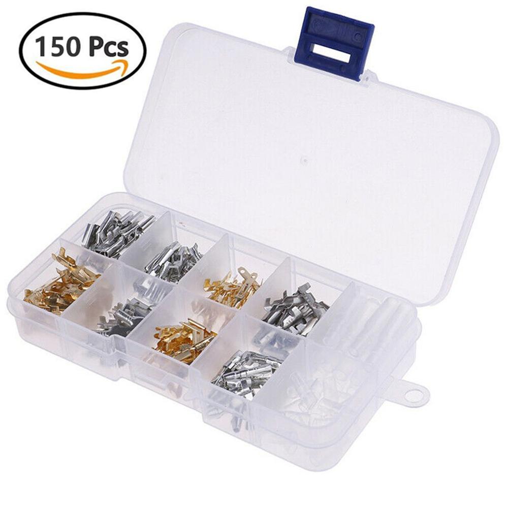 150 Pcs 6.3Mm 2.8Mm 4.8Mm Mannelijke Vrouwelijke Auto Splice Connector Crimp Draad Terminals Voor Motorcycle Bike Auto