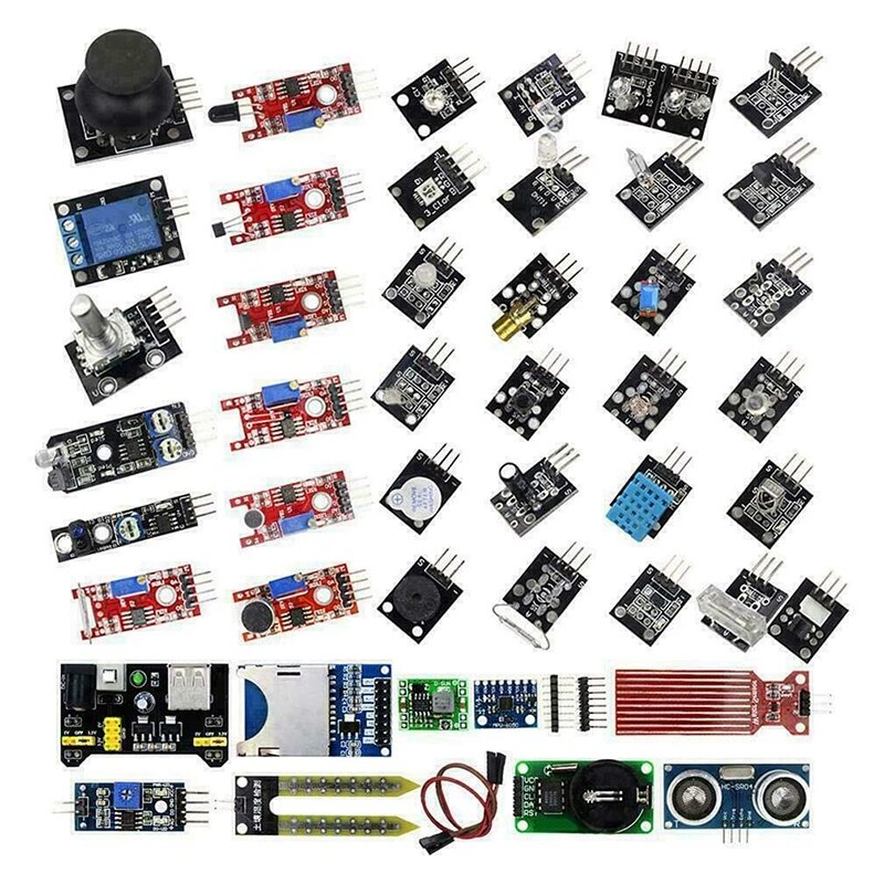 Kit de capteurs 45 en 1 pour Arduino, Modules de démarrage pour UNO R3 MEGA2560: Default Title