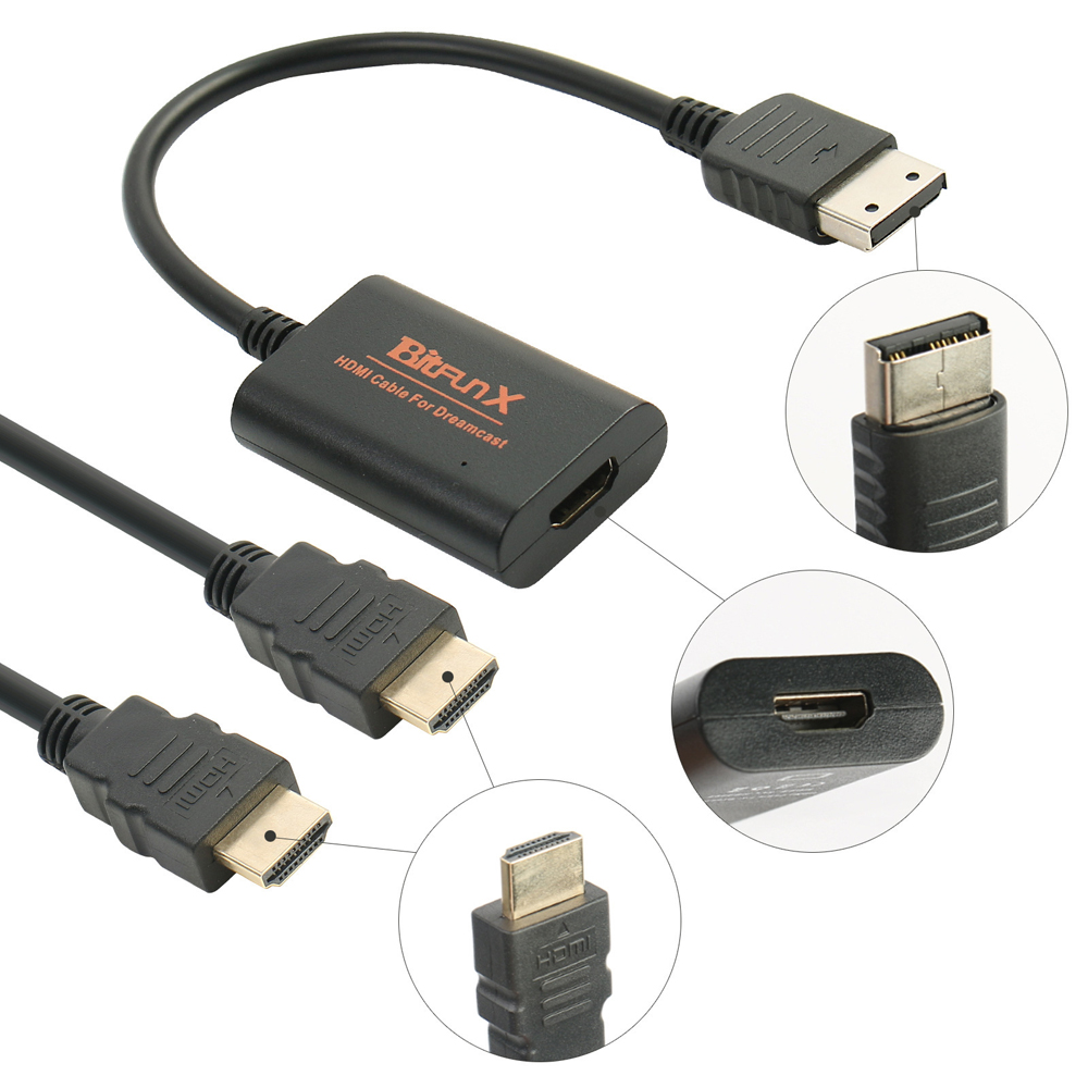 HDMI Adapter for Sega Dreamcast Consoles HDMI/HD Cable for Sega Dreamcast