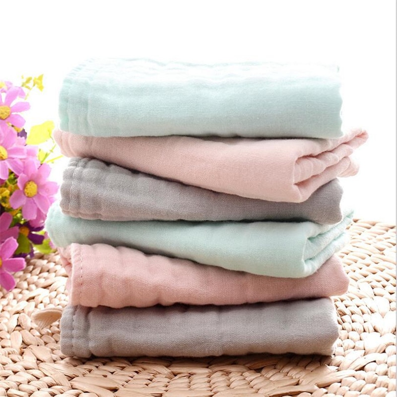 30*30cm seersucker tyg bomull baby ansikte handduk bubbel tyg saliv handdukar bebis matnings tyg baby haklappar rap handduk