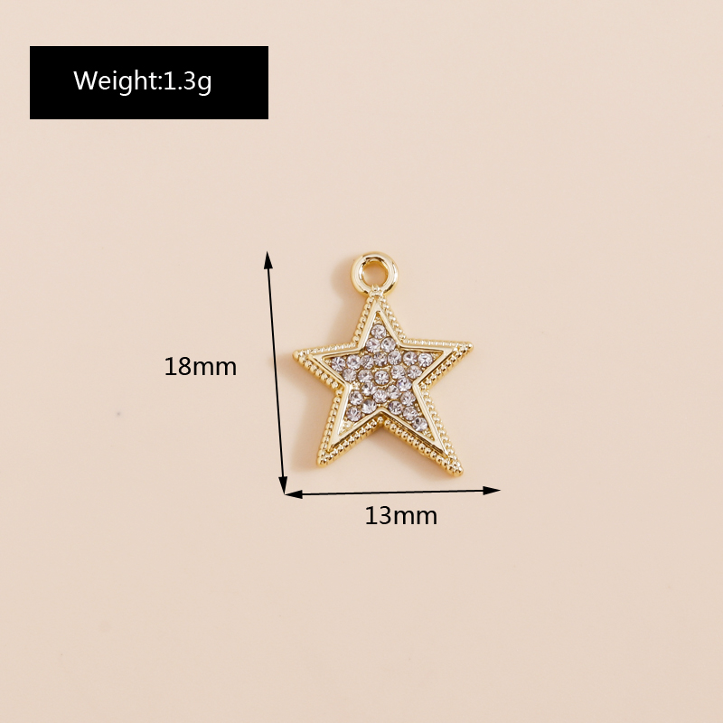 Leslie 5 Stuks Prachtige Gouden Zilveren Kleur Kristal Halve Maan Sterren Bedels Voor Oorbellen Armband Ketting Diy Sieraden Hangers