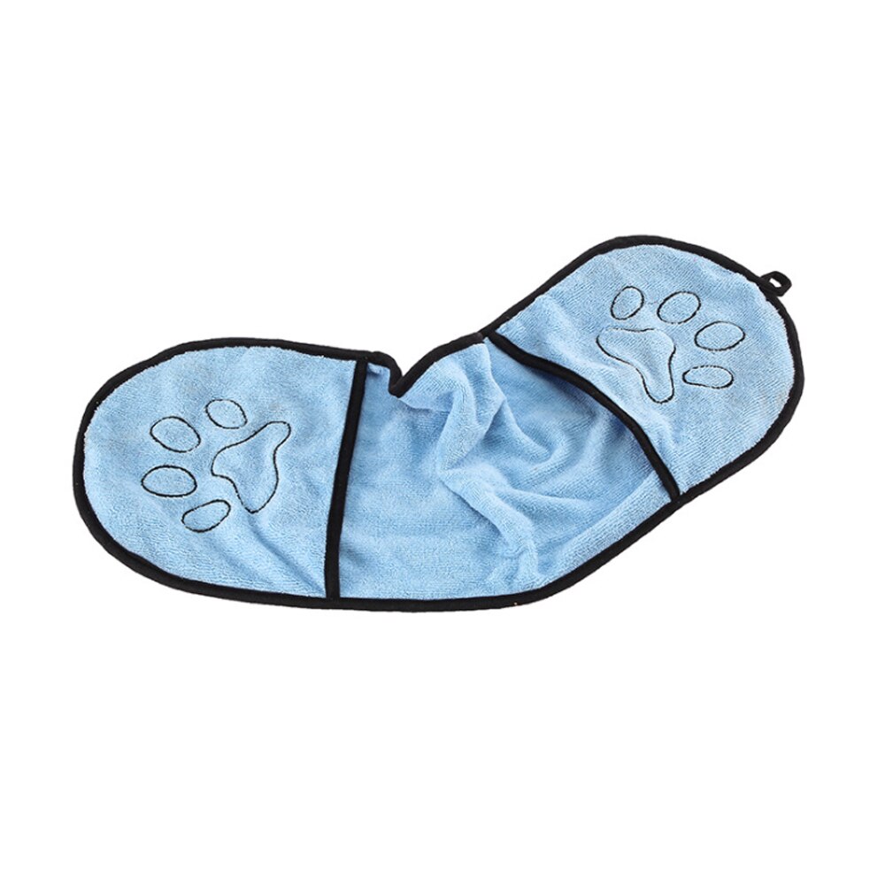 Super Absorberende Huisdier honden handdoek Microfiber Hond Badhanddoek Huisdier Drogen Handdoek Deken Met Pocket Voor Kleine Medium Grote Honden perros: Lightblue