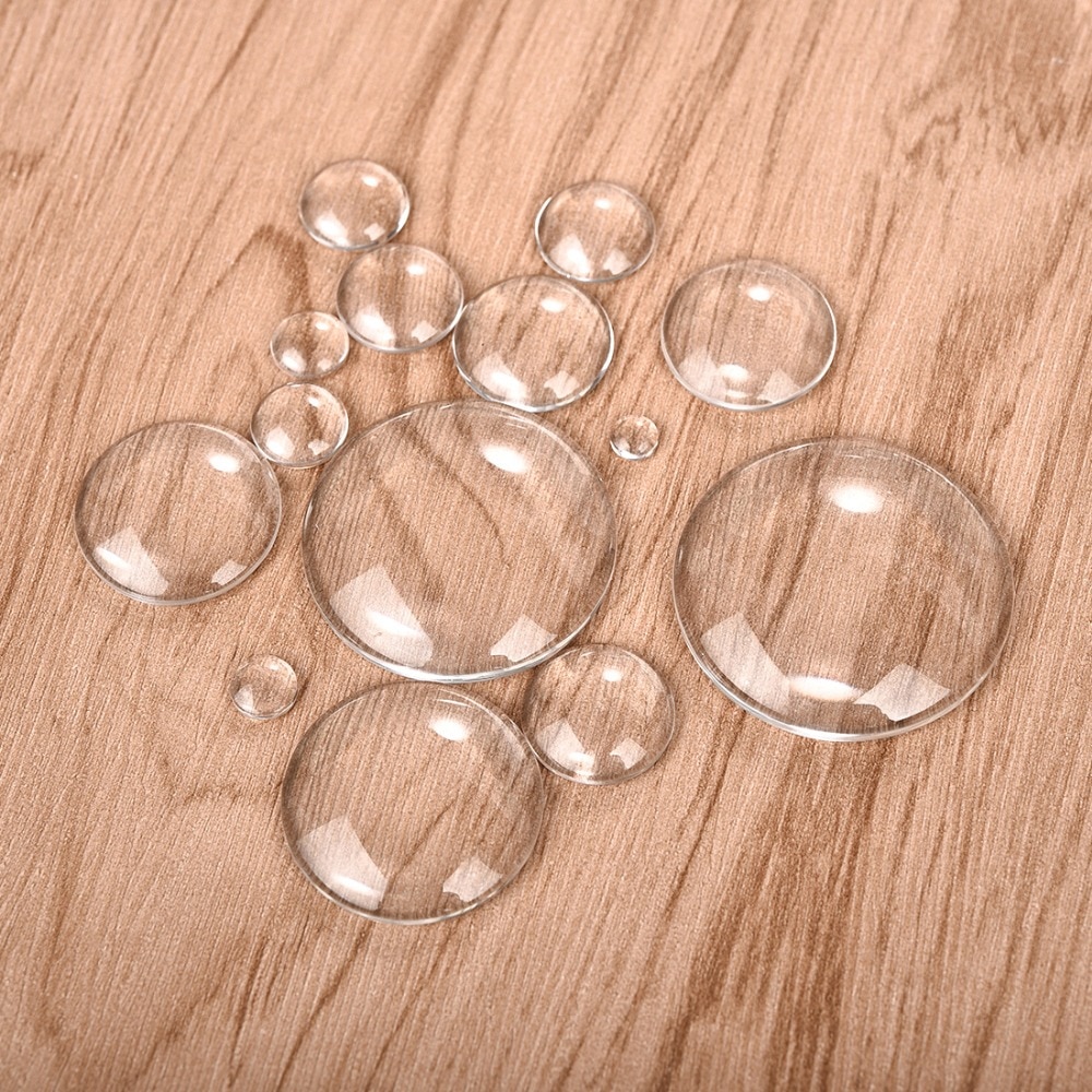 10Pcs Clear Glas Ronde Cabochons Transparante Koepel Voor Sieraden Maken Diy Bevindingen 8 Mm 10 Mm 12 Mm 14mm 16 Mm 18 Mm 20 Mm 25 Mm 30 Mm
