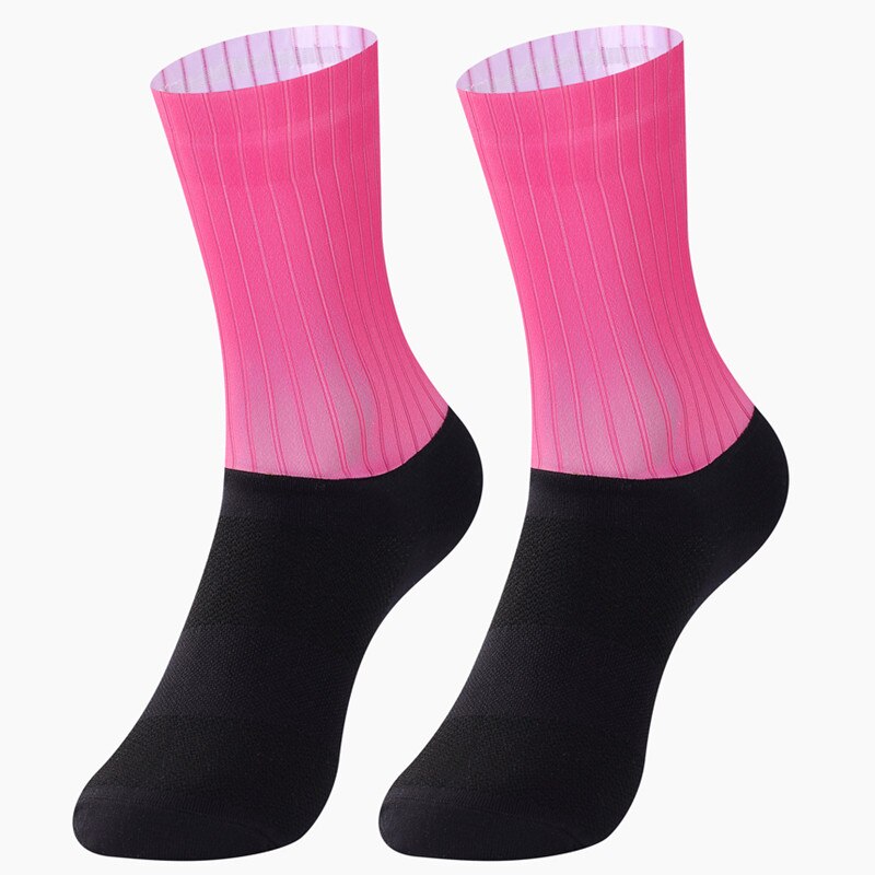 Anti Slip Cycling Socks Men Women Integral Moulding High-tech Bike Sock Compression Bicycle Outdoor Runni sk19: Pink