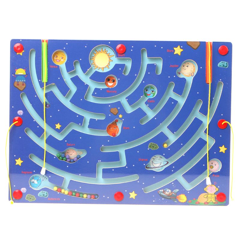 Hout Cartoon Doolhof Puzzel Magnetische Pen Kinderen Vroeg Leren Baby Educatief Intelligentie Ontwikkeling Oefenen Hulpmiddel