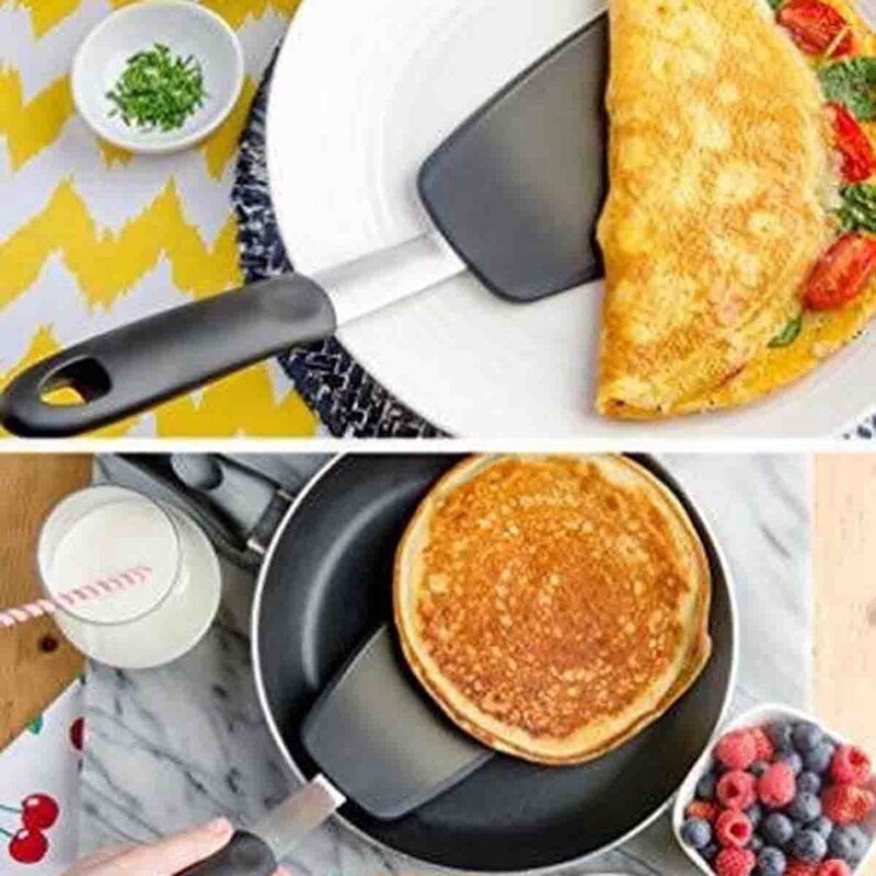 StarPack Premium Flexible Large Silicone Turner Spatula - High Heat Resistant to 600 Fahrenheit, Hygienic One Piece
