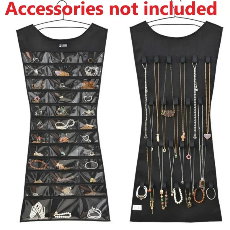 Sac de rangement suspendu porte-bijoux collier Bracelet boucle d'oreille bague organisateurs de bijoux et boîte à bijoux de rangement (sans cintre)