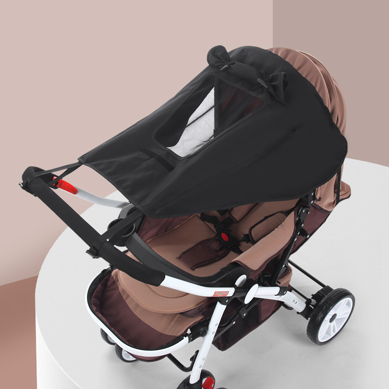 Baby Stroller Sun Visor Carriage Sun Shade Canopy Cover for Pram Stroller Accessories Car Seat Baby Buggy Pushchair Cap Sun Hood: Black
