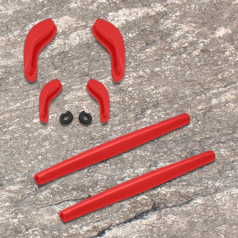 Eos silicium gummisæt udskiftning af øresokker næsepuder pakninger til oakley x squared  oo6011 ramme multi-optioner: Rød