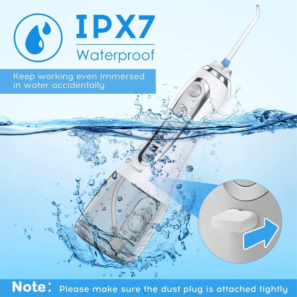 5 modes oral irrigator usb genopladelig vandtråd bærbar dental vandtråd jet 300ml irrigator tandrenser +6 jet