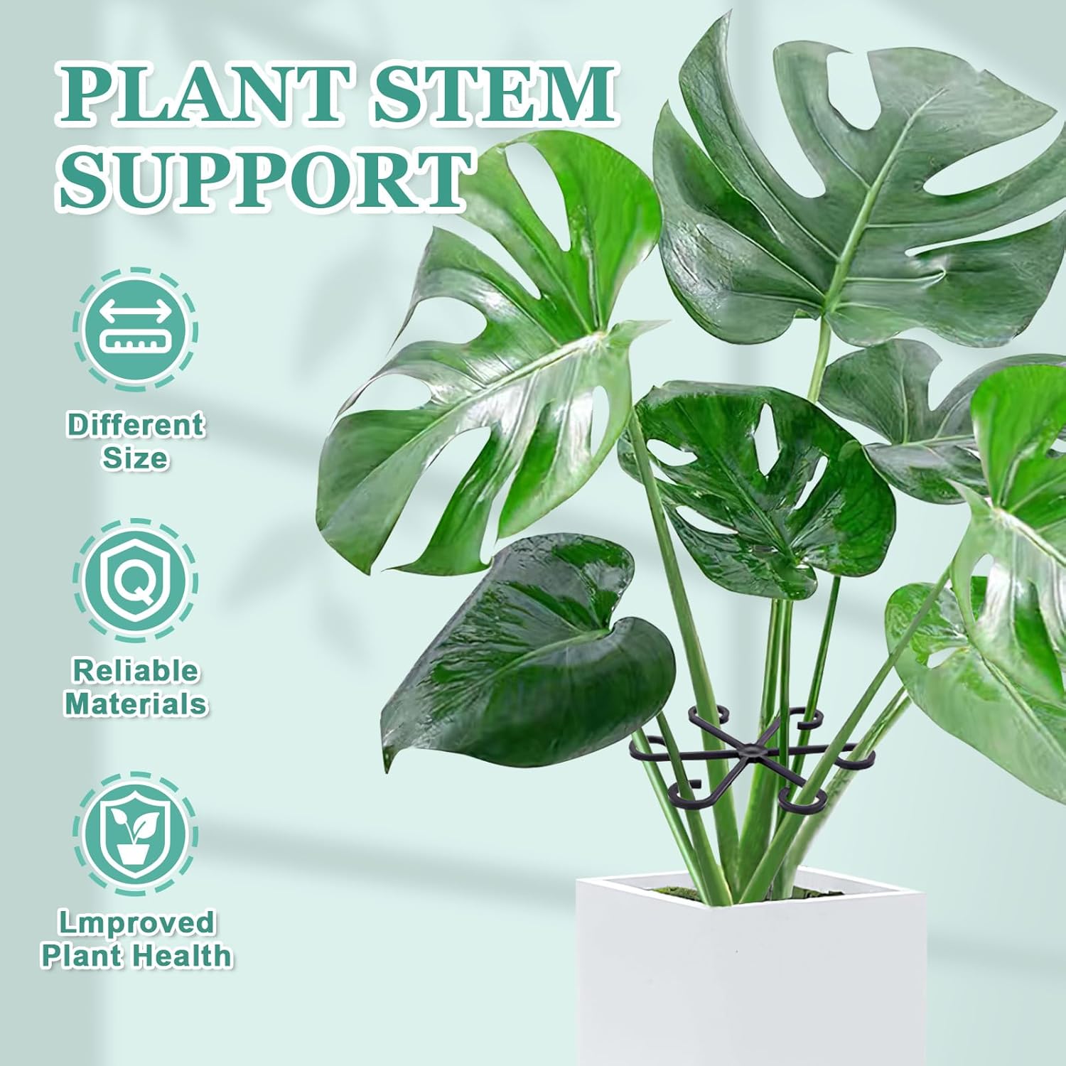 4/8PCS Flower Plant Stem Support Stakes Climbing Houseplant Stand Frame Plastic Garden No Stake Trellis Plant Holder Rack Hoops