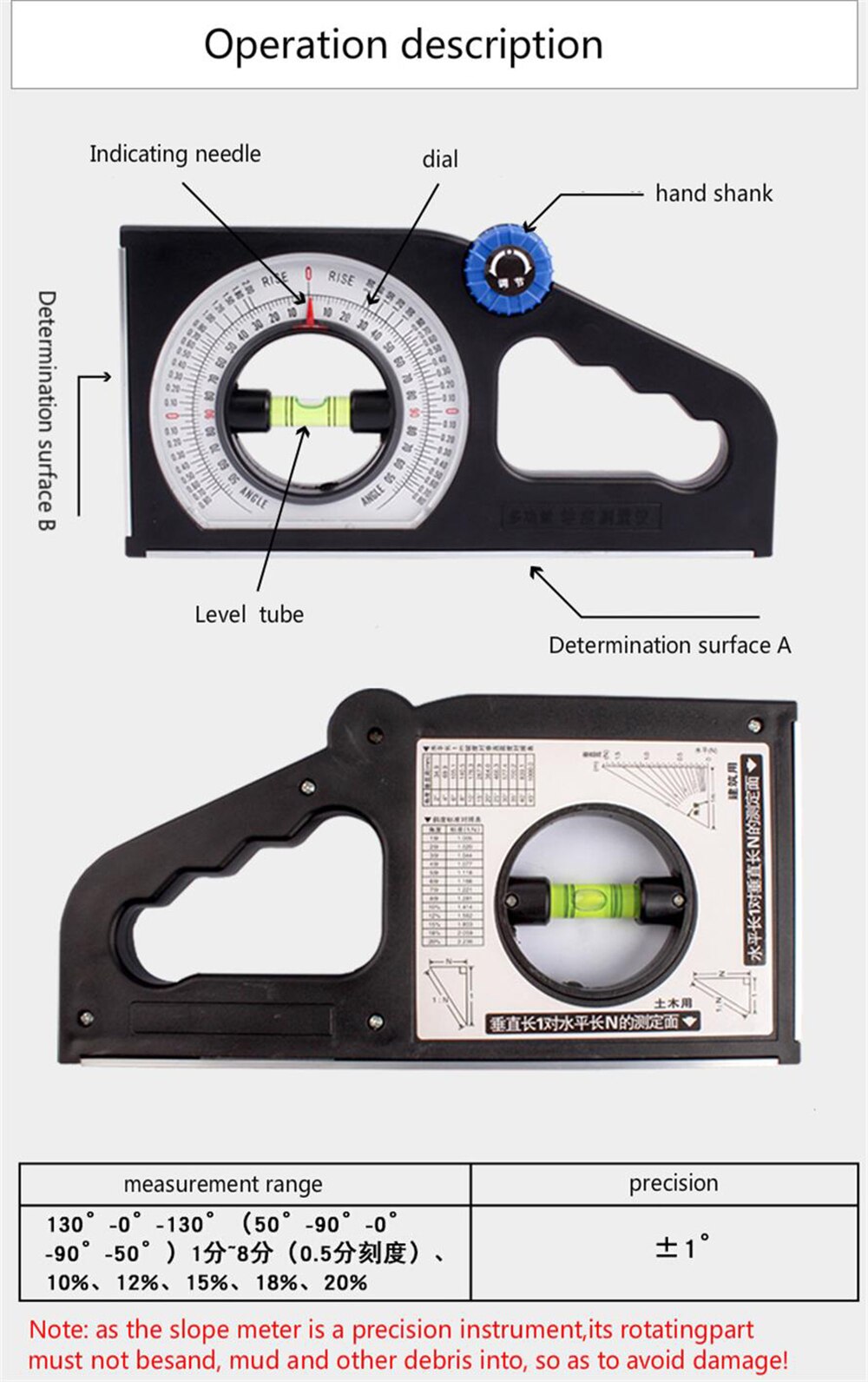 Multifunctional Slope Protractor Angle Measurement Measuring Instrument Inclinometer Carpenter Tools Square for Angles