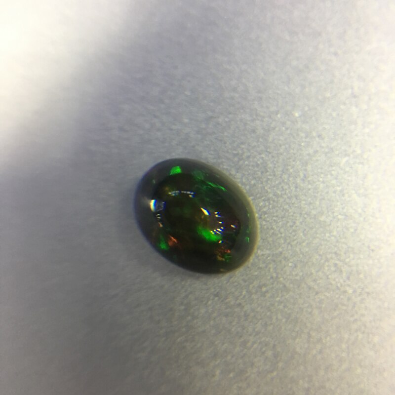 Natural ethiopian colorful black opal oval 7*9mm top natural precious loose gemstones for 925 sterling silver jewelry