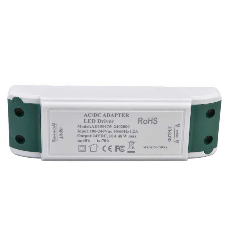 LED Driver LED Power Supply Driver 24V DC 2A High Performance Multiple Protection for Reading Room