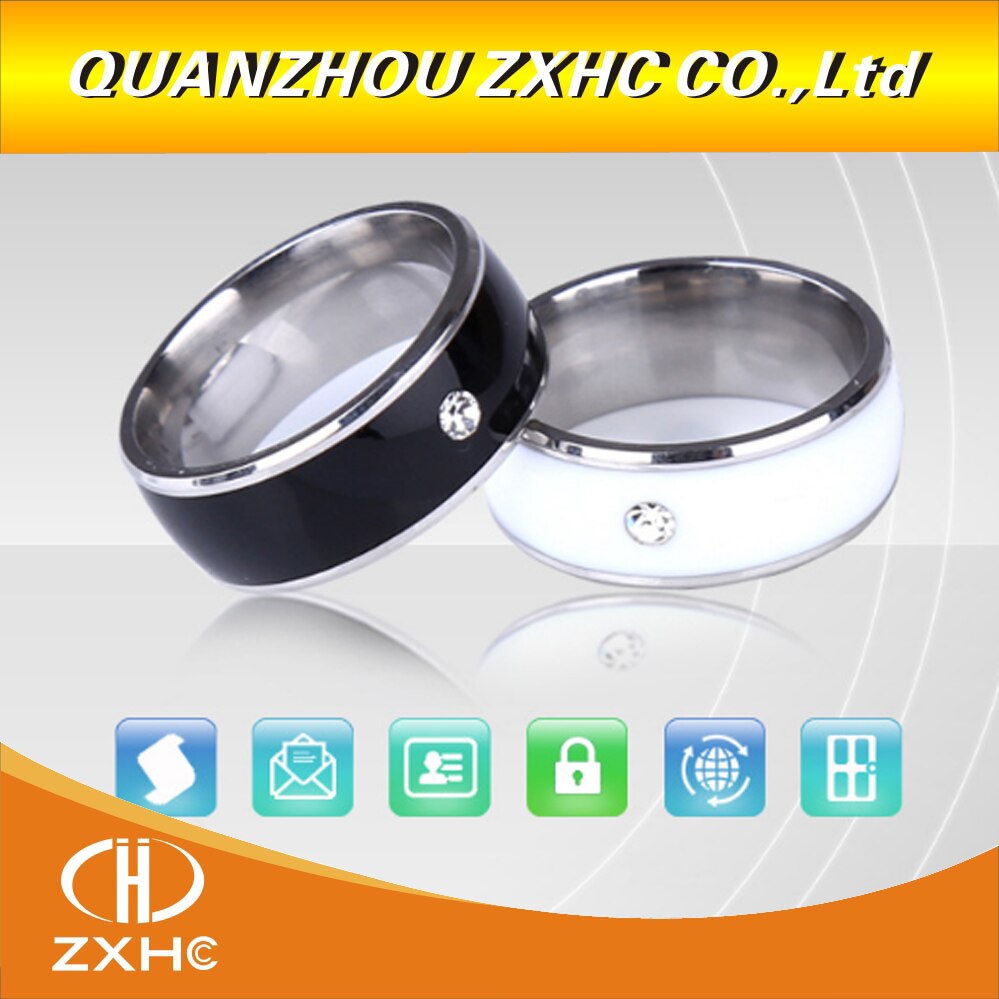 Titanium Material White or Black Waterproof Intelligent Magic Smart NFC Ring for Android NFC Phone