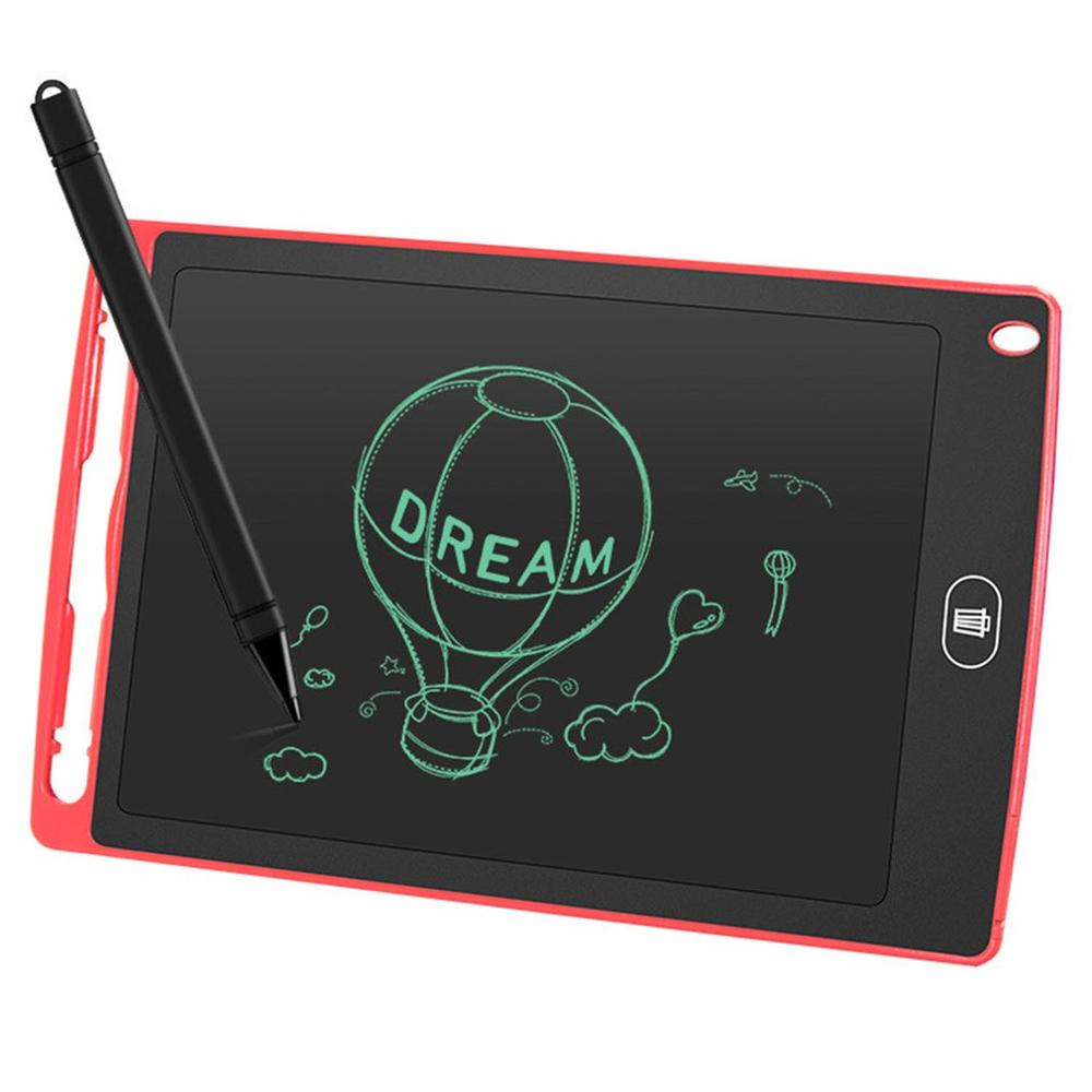8.5 Polegada lcd placa de escrita destaque lcd crianças placa de desenho eletrônico mão-desenhada placa de energia luz blackboard: red