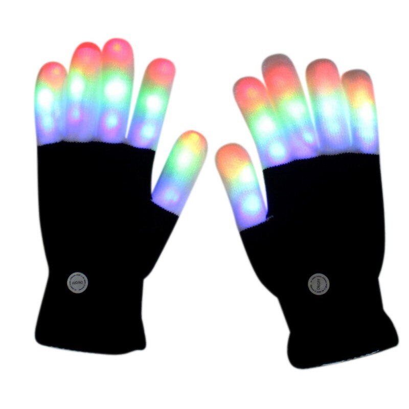 Steampunk Halloween freundlicher LED Handschuhe Warme Handschuhe Halten 7 Licht Modi Finger Licht Frühling Festival Weihnachten Partei Liefert: a Handschuh 5