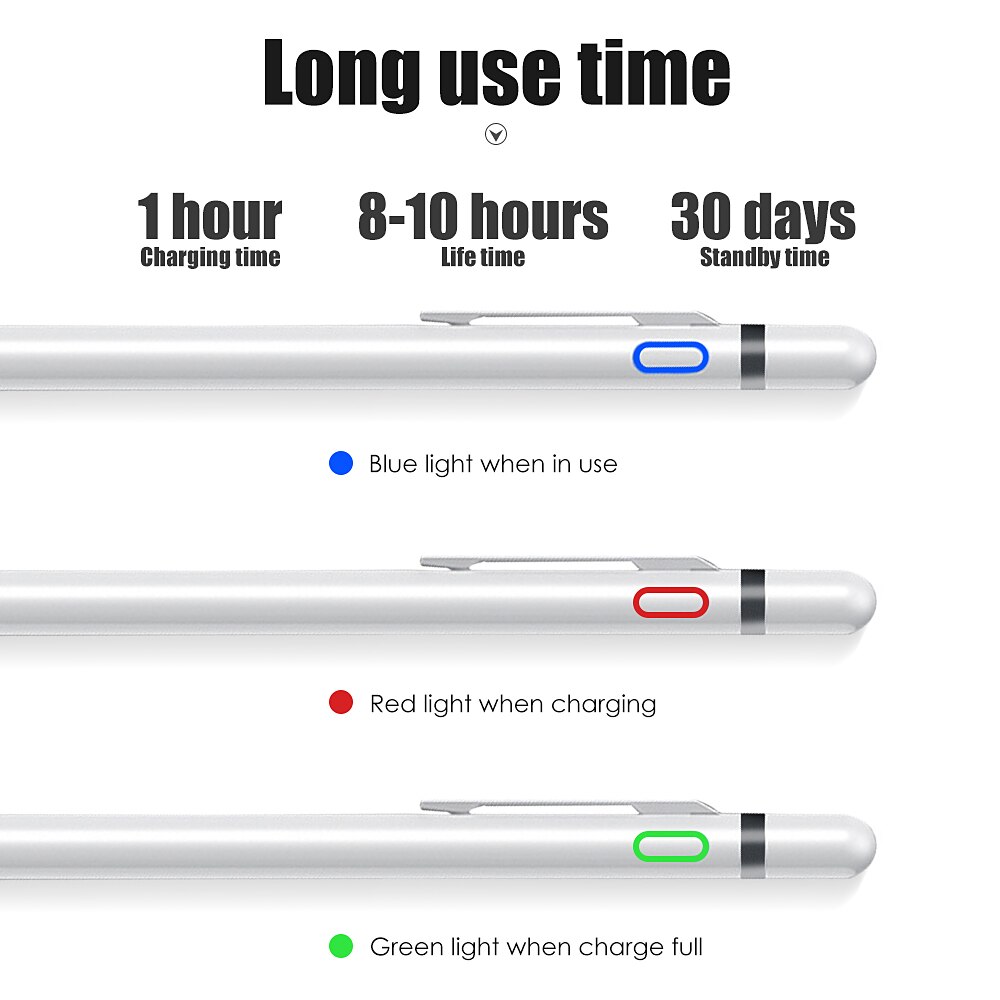 Actieve styluspen voor capacitief touchscreen voor samsung xiaomi huawei ipad tablet telefoons ios android potlood om te tekenen