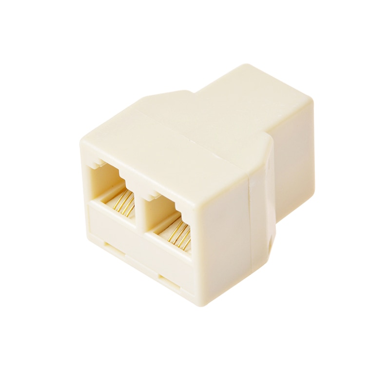 10PCS RJ11 Telephone Converter RJ-11 Classic 6 Pins Female 1 to 2 Telephone Phone Cable Line Splitter Adapter