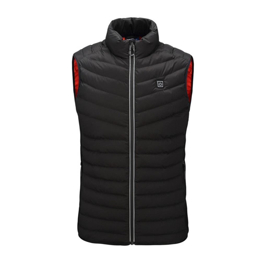 Hombres Mujeres al aire libre USB Chaleco de calefacción por infrarrojos chaqueta de talla grande esquí invierno almohadilla de calor cuerpo abrigo más cálido: Heating Vest / 5 XL