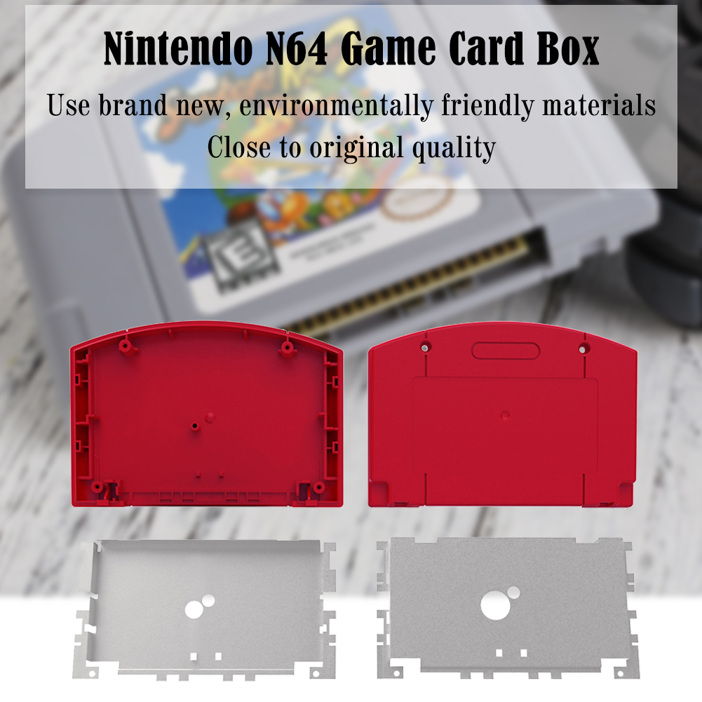 Game Console Cartridge Cart Shell Set for N64 Replacement Case Kit Game Playing Accessories for Gamer