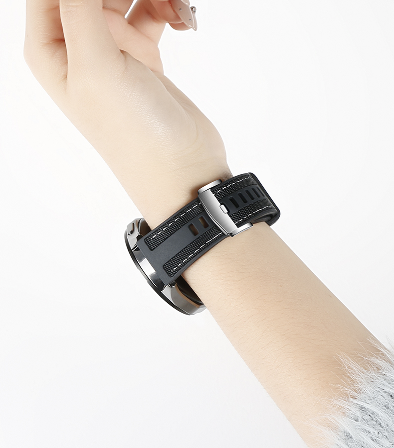 Silikonvävt armband för oneplus watch 2 3 22mm push-on armband för oneplus watch 3/2/2r 22mm män kvinnor armband
