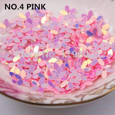 50G Pvc Bloem Pailletten Pruimenbloesem 10Mm Met 1 Center Hole Cup Losse Paillette: Pink