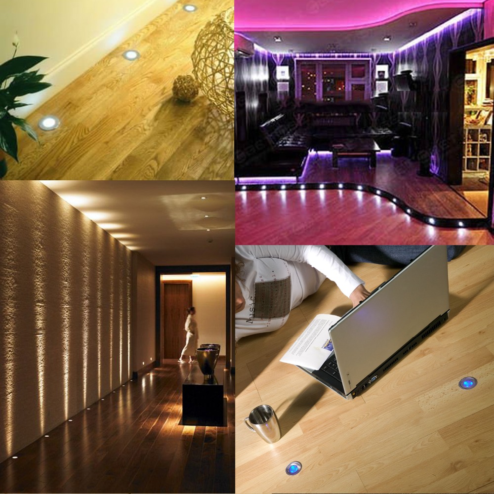 QACA 7 Lm SMD3350 LED pont lumière basse tension étanche IP67 plancher de bois étape LED dans le sol éclairage pour jardin extérieur B101