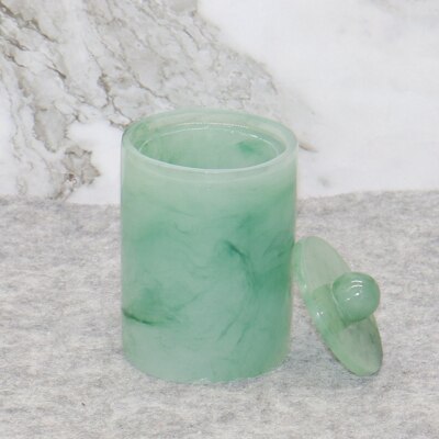 Luxe Groene Badkamer Accessoires Set Wc Tissue Box Handdesinfecterend Fles Zeepdispenser Toilet Decoratie Opslag Lade Om: Cotton swab box C