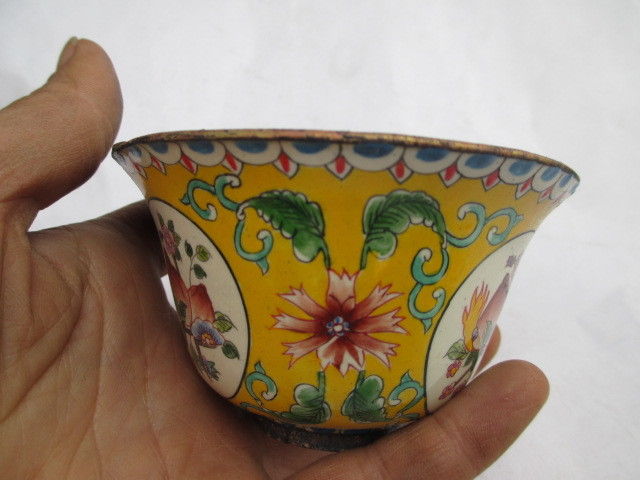 Oude antieke Chinese Klassieke cloisonne kom