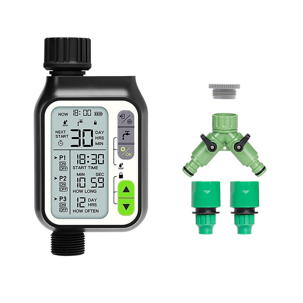 Garden Automatic Watering Timer With Rain Sensor Irrigation Device Irrigation Timer LED Screen Sprinkler Watering Device Tools: Type B