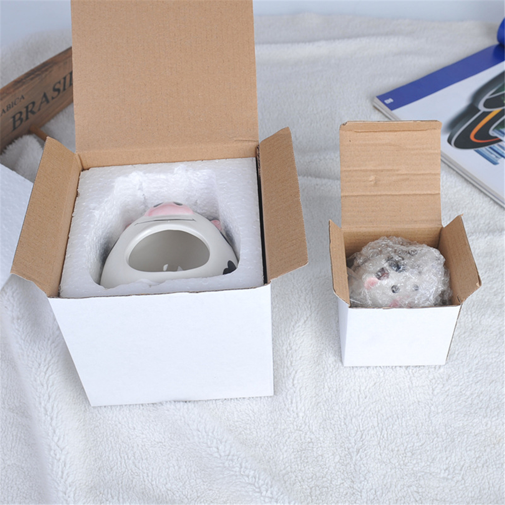 Cute Hamster Ceramics Nest Cartoon Cow Mini Pet Bed for Summer Small Pets Cooling Shed House Rats Guniea Pig Hamster Cage