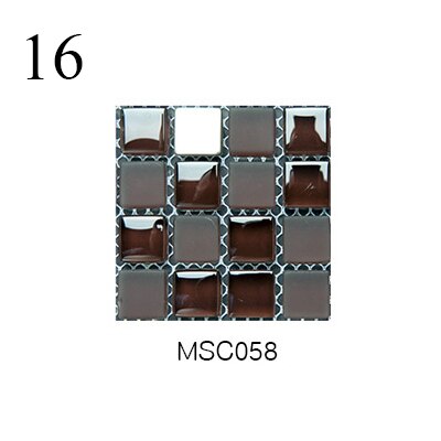 10pcs Ceramic Tile Stickers 10x10cm 3D Mosaic Tile Plane Wall Sticker DIY Decorations for Kitchen Bar Bathroom PVC Stickers: 16
