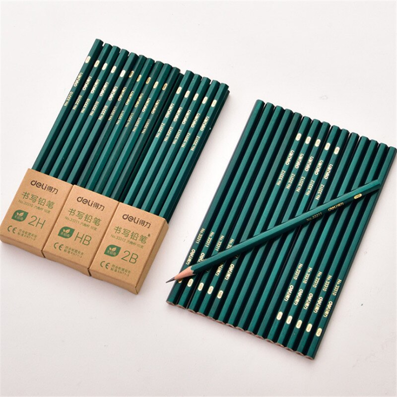 presa di fabbrica alta 10pcs esagonale 2b/hb matita con gomma per gli  studenti della scuola primaria imparare la scrittura di matite e disegno