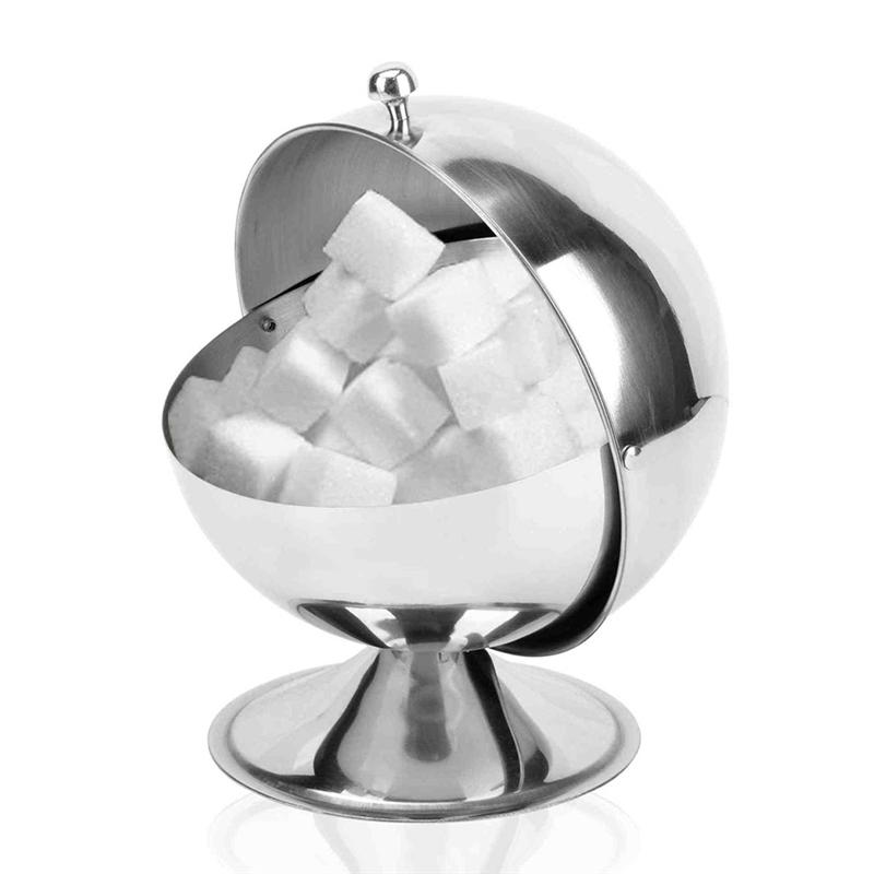 Recipiente esférico de acero inoxidable para azúcar, caja de Fondant flexible, tarro de dulces, recipiente para especias de cocina