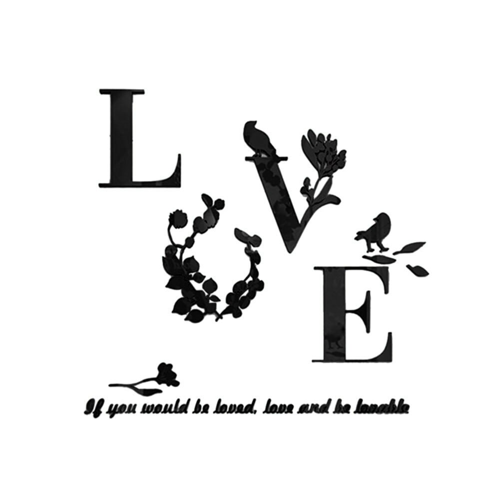 Removable Crystal Acrylic Mirror 3D Wall Decals DIY Stickers Christmas Party Wedding Home Decors fridge Wall Decal: c