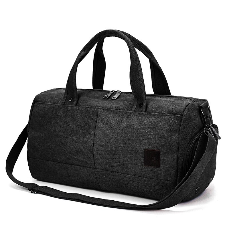 Menn sport treningsstudio bag Fitness trening håndveske reise skulder helg bagasje bag til sko gymtas bolsa sekk de sporttas  xa105d: Svart