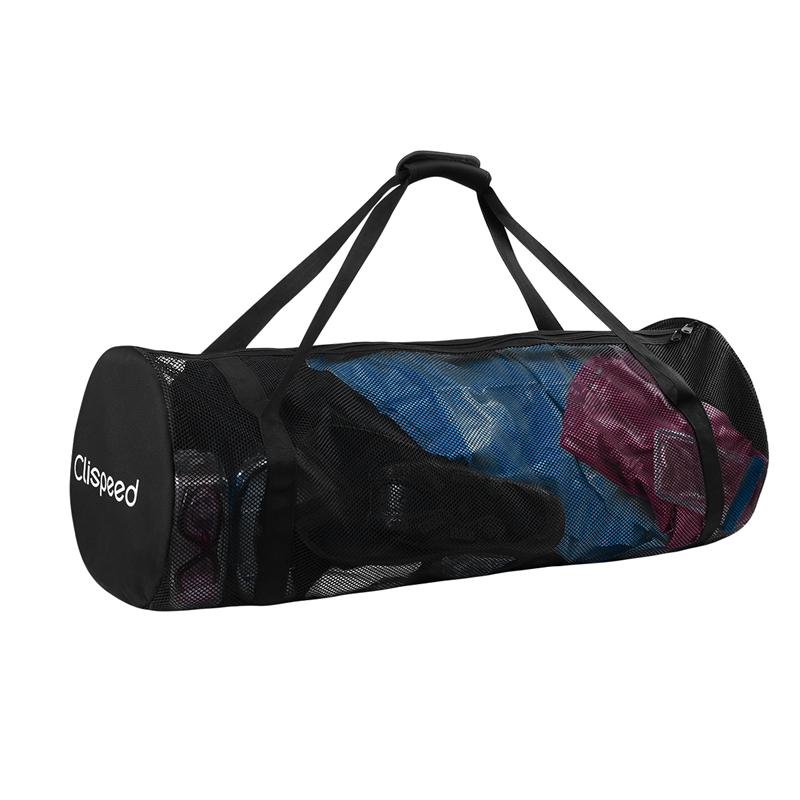 Clispeed 1PC Mesh Duffle Bag Lightweight Portable Large Collapsible Pool Bag Storage Bags for Travelling Beach Sports Gears