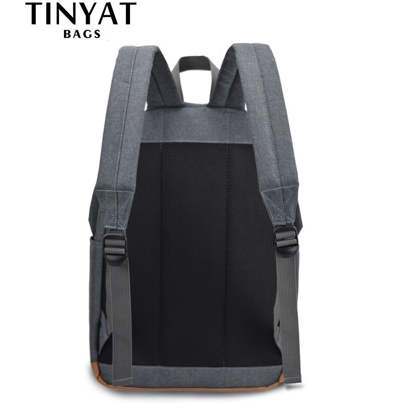 Tinyat Mannen 15 Inch Laptop Rugzakken Computer Mannelijke School Rugzakken Rugzakken Leisure Voor Tiener Reizen Schouder Mochila Grijs