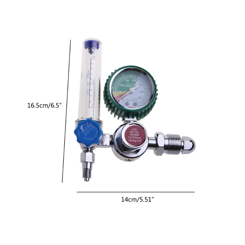 Oxygen Regulator O2 Pressure Reducer with G-5/8 Male Thread Compatible with Inhalator Pressure Reducing Val-ve Inhalator
