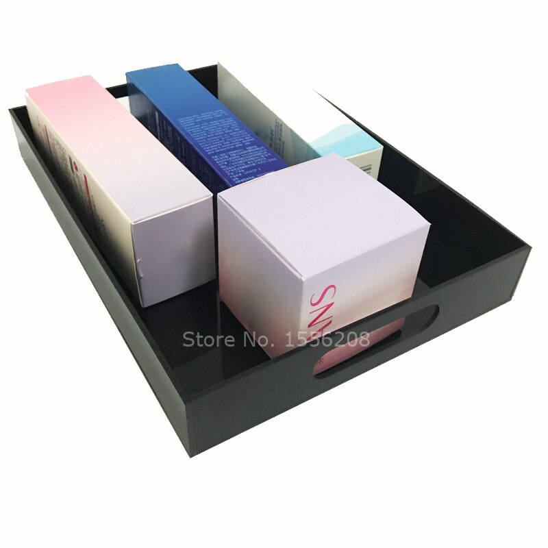 Bandeja multiusos rectangular de acrílico Lucite para servir pan, 11,42 pulgadas x 8,27 pulgadas x 1,65 pulgadas