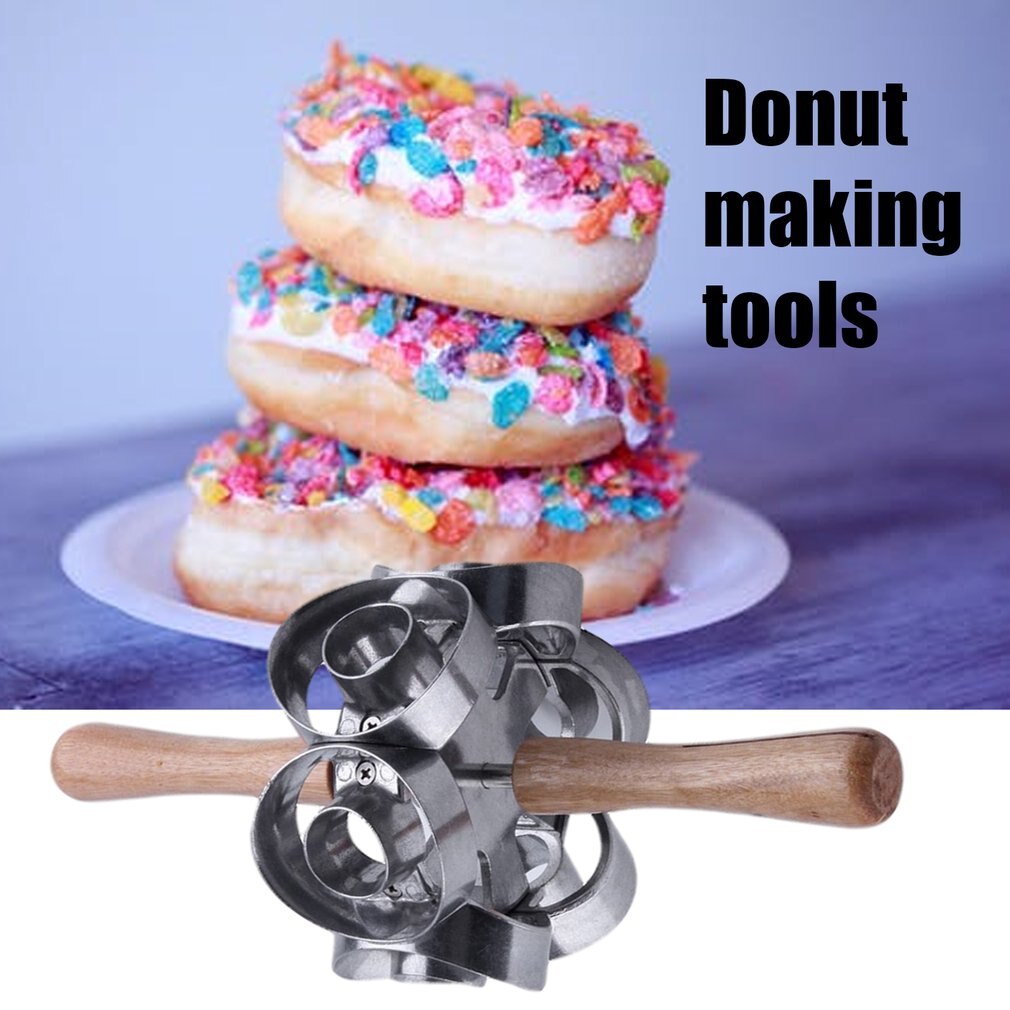 PREUP Popular Fast Revolving Donut Cutter Maker Mould Molding Machines Bread Cookie Plunger Cutter Safety Convenience