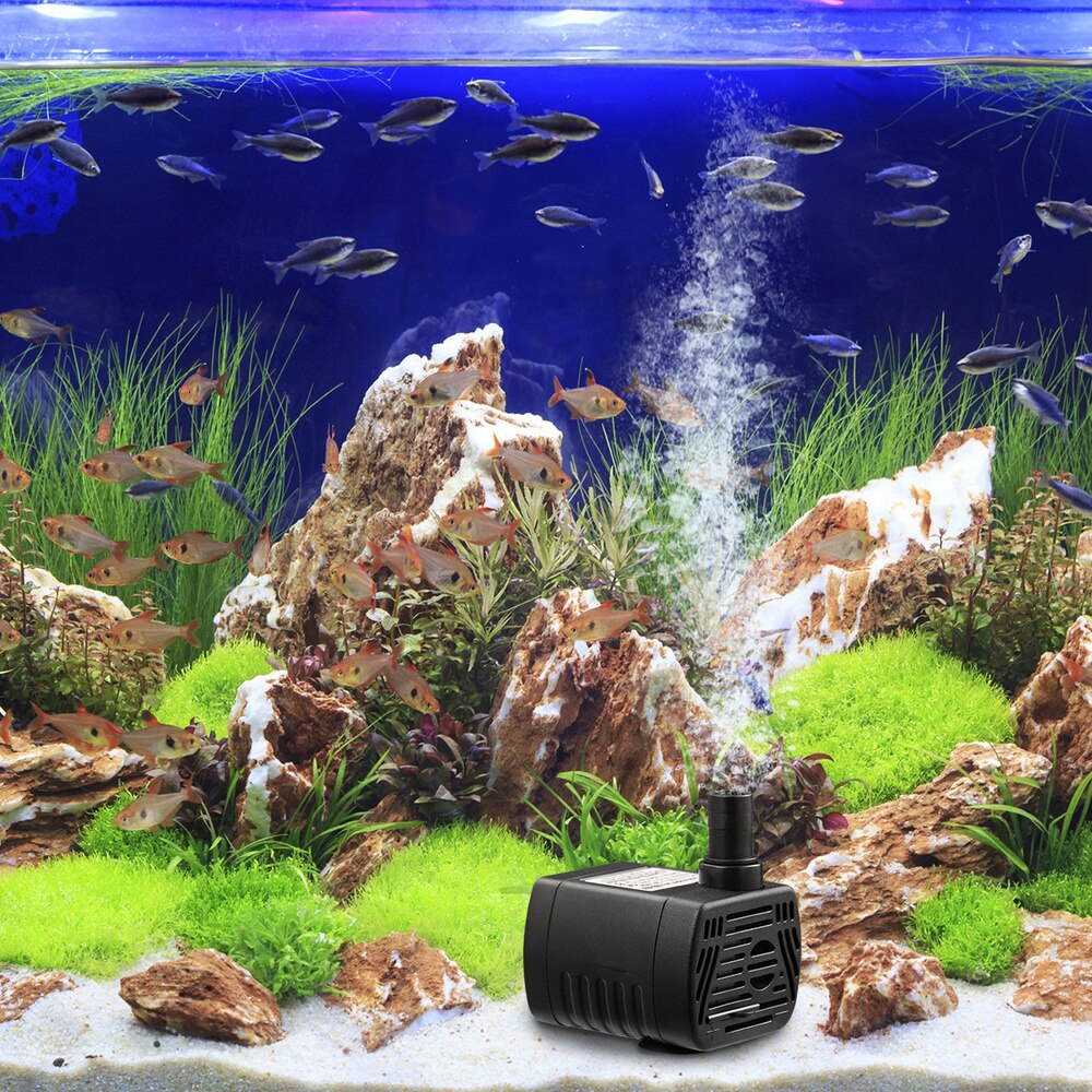 Ueetek USB-1020 Dc 3.5V -9V 3W Usb Borstelloze Dompelpomp Aquarium Fontein Vijver Pomp (zwart)
