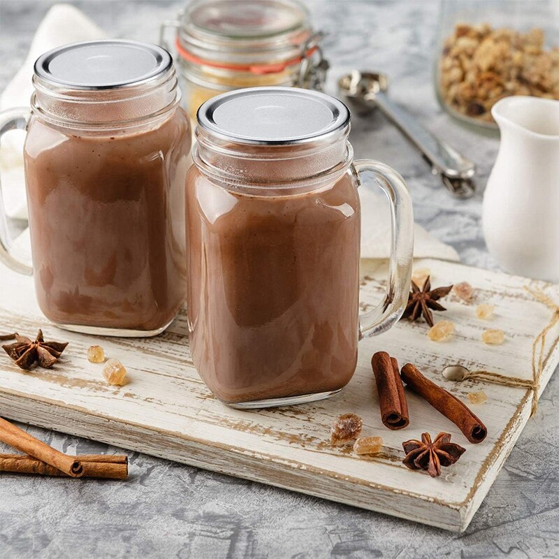 48Stck Mund Mason Krug Dicht Teilt Deckel Abdichtung Mason Feste Deckel Metall Können Deckel Geeignet für Breite mund Mason Krug 70MM