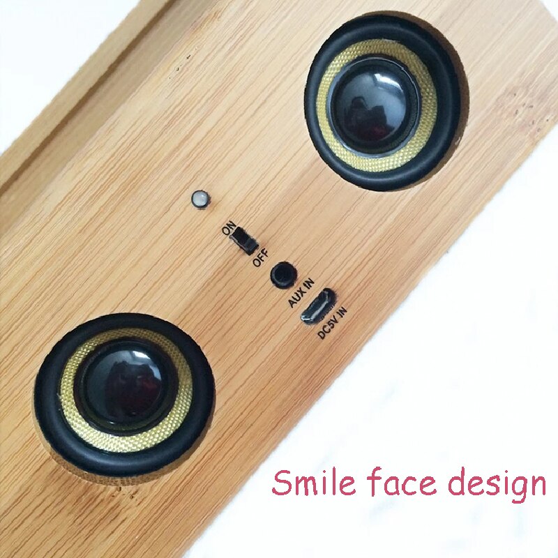 Tragbare BT Induktion Förderung Bambus Holz Material Lautsprecher Mit AUX Modus Für Handy
