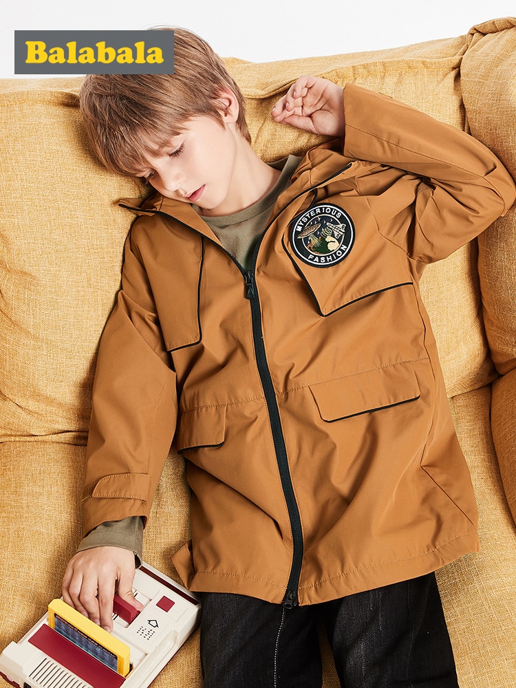 Balabala Spring Children Jacket For Boy Kids Warm Teenage Coat Kids Windbreakers Space exploration style Clothes