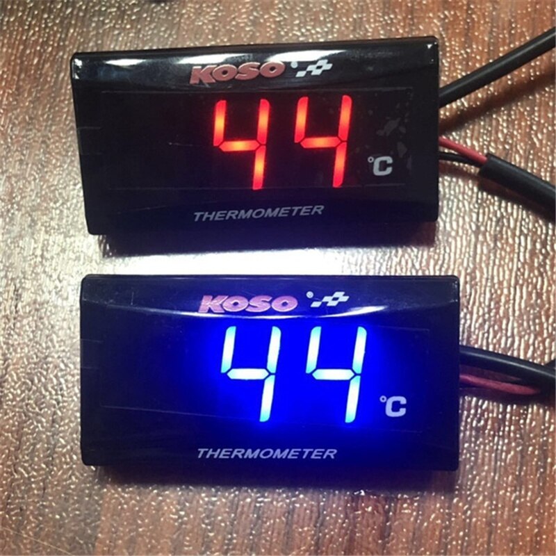 Round Motorcycle Temperature Meter Motorcycle Water Temperature Digital Hygrometer Thermometer Sensor Meter Sensor Adapter