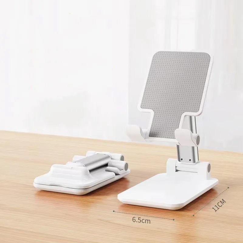 Foldable Desk Mobile Phone Holder Stand For IPhone IPad Xiaomi Adjustable Desktop Tablet Holder Universal Table Cell Phone Stand: black